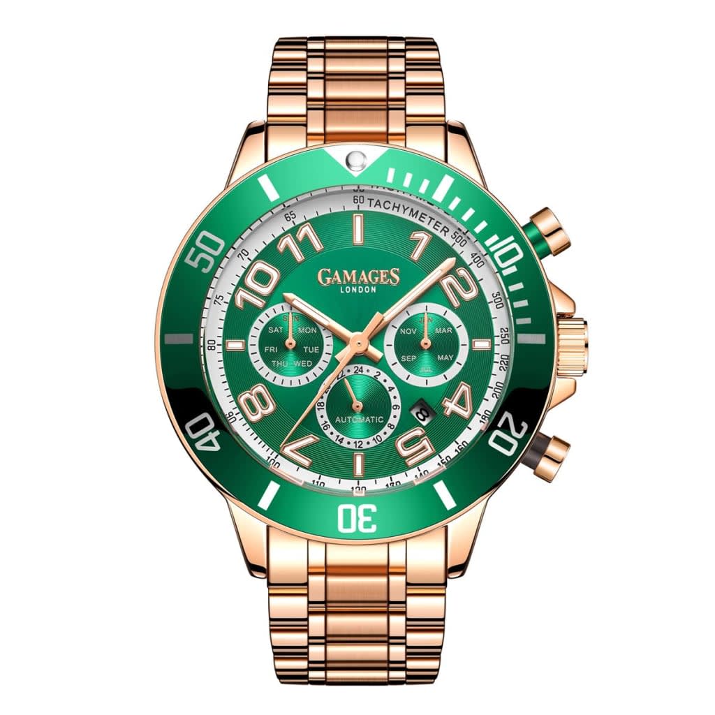 GAMAGES OF LONDON Limited Edition Hand Assembled Race Timer Automatic Rose  on Auction Now at BPI