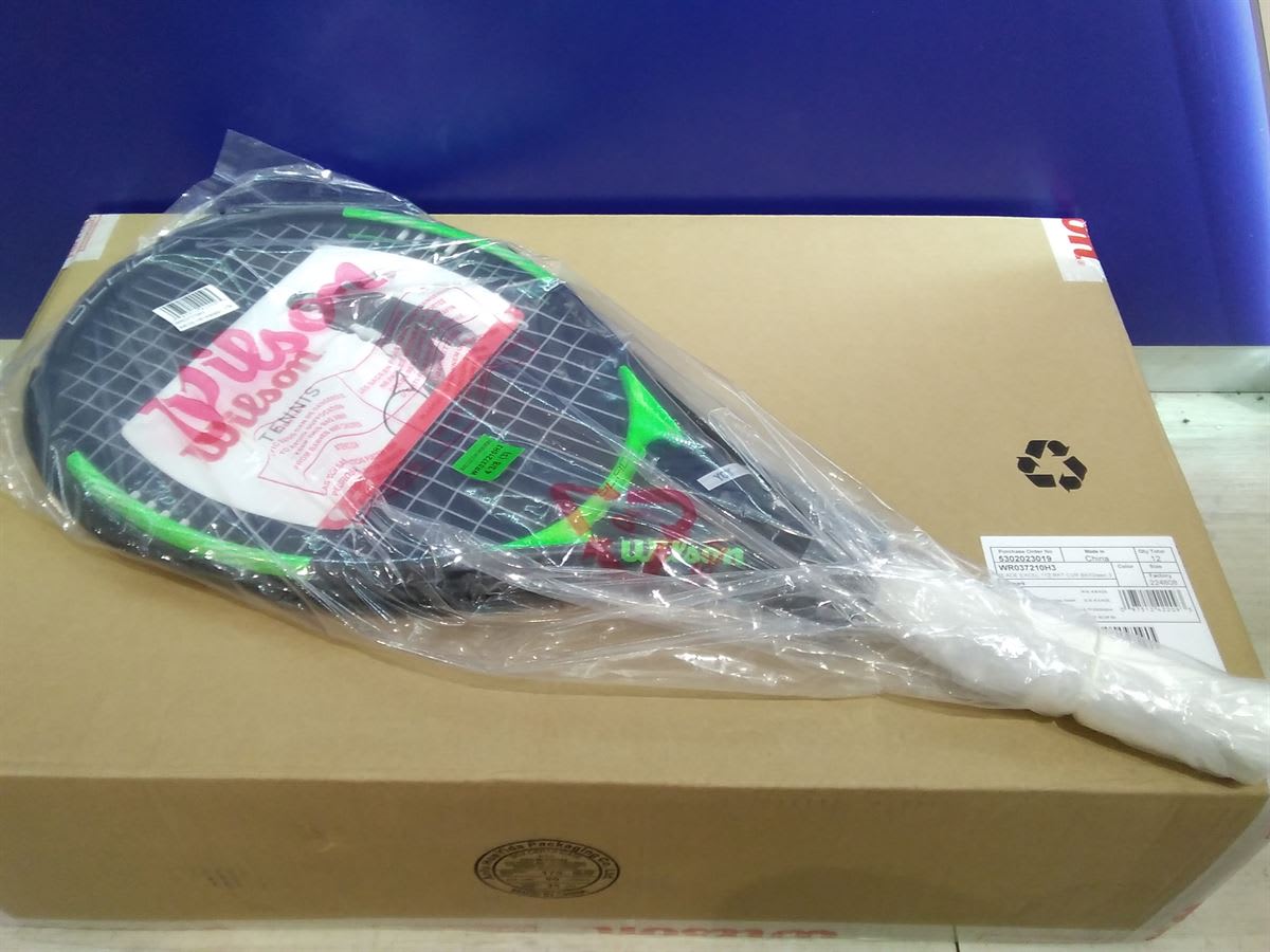 3 Boxes X 12 Wilson Blade Excel 112 Tennis Racket C W Cover Black Green Rrp 1440 00 On Auction Now At Bpi