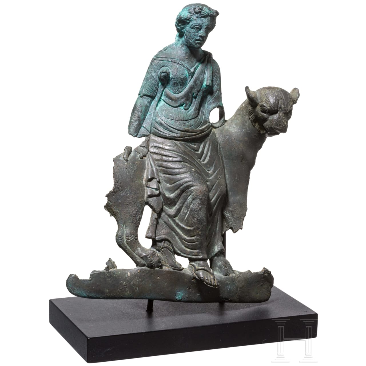 Bronzerelief des auf einem Panther reitenden Dionysos, hellenistisch, 1...