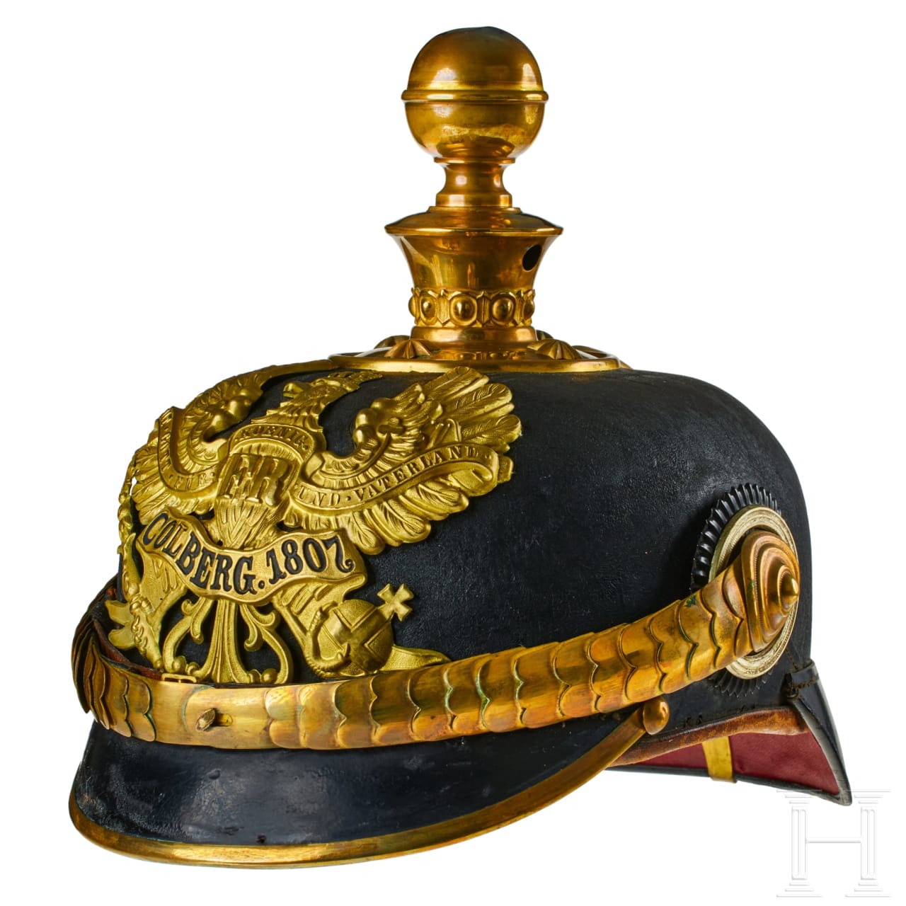 A helmet for Prussian Field Artillery Regt. 26 Battery 2 Officers