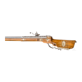 A southern German wheellock rifle with bone veneer, 17th century, with replacements from the Historismus period