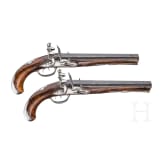 A pair of double-barrelled flintlock pistols, Johann Andreas Kuchenreuter, Regensburg, circa 1760