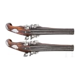 A pair of double-barrelled flintlock pistols, Johann Andreas Kuchenreuter, Regensburg, circa 1760