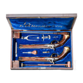 Ein Paar Perkussionspistolen im Kasten, Johann Andreas Kuchenreuter, Steinweg bei Regensburg, um 1780
