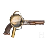 A French night watchman&rsquo;s flintlock pistol, circa 1800