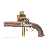 A French night watchman&rsquo;s flintlock pistol, circa 1800