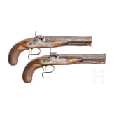 Ein Paar Perkussionspistolen, Ross, Edinburgh, um 1840