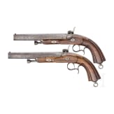Ein Paar Perkussionspistolen, Barat Aine, Toul, um 1840