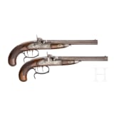 A pair of percussion pistols, Anton Vinzent Lebeda, Prague, circa 1850