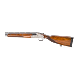 A Merkel 203 over-and-under shotgun with interchangeable over-and-under shotgun barrel and rifle barrel, with Schmidt & Bender scope