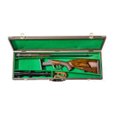 A cased Karl Hauptmann bergstutzen with Zeiss scope