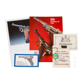 A Mauser Parabellum 06/73 engraved with English arabesques, in case with accessories