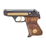 A cased Heckler & Koch Mod. HK 4, factory-engraved and part-gilt, with three interchangeable barrels