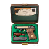 A cased Heckler & Koch Mod. HK 4, factory-engraved and part-gilt, with three interchangeable barrels