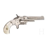 Smith & Wesson Mod. No. 1, 3rd Issue, graviert, vernickelt, in Kassette