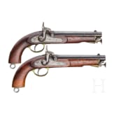 Ein paar Perkussionspistolen Sea-Service, Birmingham, 1870 und 1871