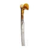 An Ottoman yatagan with ivory handle, 19th century