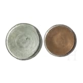 Two large Ottoman plates made of engraved copper, 19th century