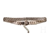 A nielloed silver belt, Caucasus, around 1900