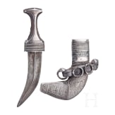 A silver-mounted djambia, Yemen, 19th century