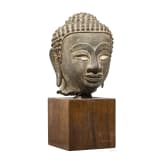 The bronze head of a Thai Buddha, 17th/18th century