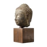 The bronze head of a Thai Buddha, 17th/18th century