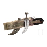 A brass-mounted djambia with belt, Yemen, 1st half of the 20th century