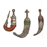 Three djambias from the Arabian Peninsula, 1st half of the 20th century