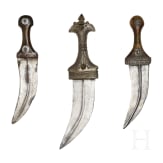 Three djambias from the Arabian Peninsula, 1st half of the 20th century