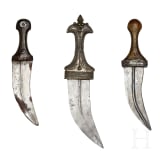 Three djambias from the Arabian Peninsula, 1st half of the 20th century