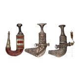 Three djambias from the Arabian Peninsula, 1st half of the 20th century