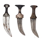 Three djambias from the Arabian Peninsula, 1st half of the 20th century
