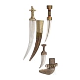 Three Oriental daggers, 19th/20th century