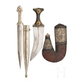 Four Oriental daggers, 20th century