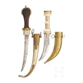Four Oriental daggers, 20th century