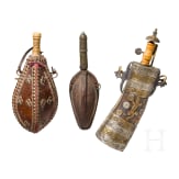 Three powder flasks, Arabian Peninsula, 19th/20th Century