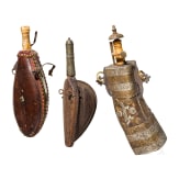 Three powder flasks, Arabian Peninsula, 19th/20th Century