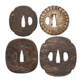 Four tsuba, Japan, 2nd half Edo period