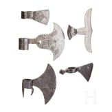 A collection of five axe heads, Orient/Far East, circa 1900