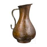 An Afghan engraved water jug and tray, 19th century