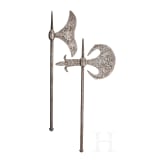 Two Persian chiselled axes, late-19th century