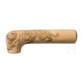 An ivory walking stick handle, Japan, ca. 1900