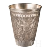 An engraved drinking cup, Persia, Isfahan, around 1900