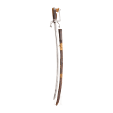 A Moroccan nimcha with a rhinoceros horn grip, 19th century