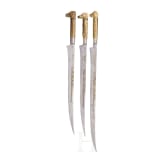 Three Moroccan flyssa knives, 19th century