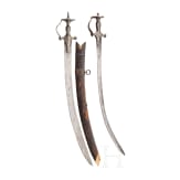 Two Indian tulwars, 19th century