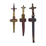 Three Tuareg arm daggers, 20th century