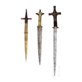 Three Tuareg arm daggers, 20th century