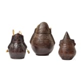 Three powder flasks of the Congo tribe, Congo