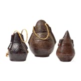 Three powder flasks of the Congo tribe, Congo